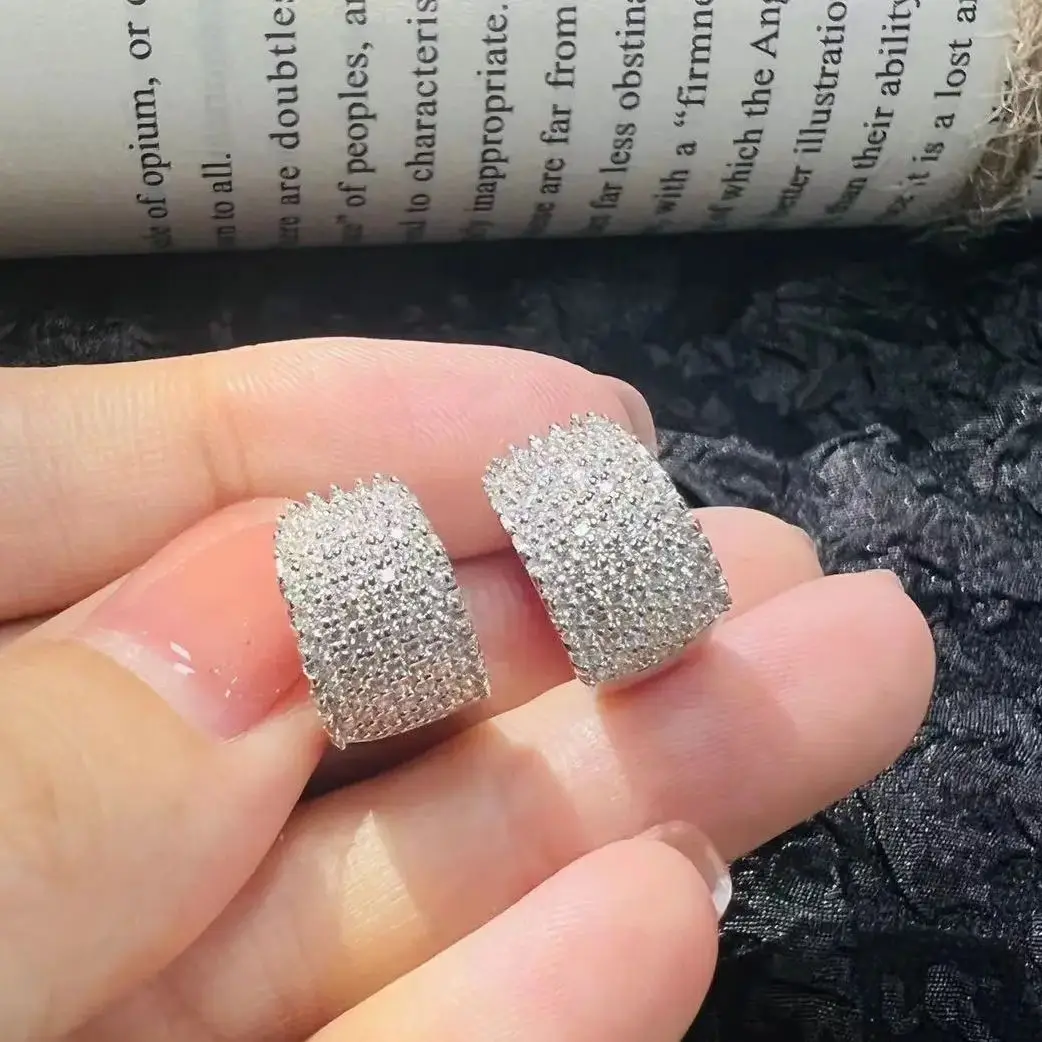 Nbsameng Orecchini Donna In Argento S925 Con Zircone Cuore 6mm, Ipoallergenici, Pietra Di Dicembre, Gioielli Da Festa, Regalo Di Compleanno