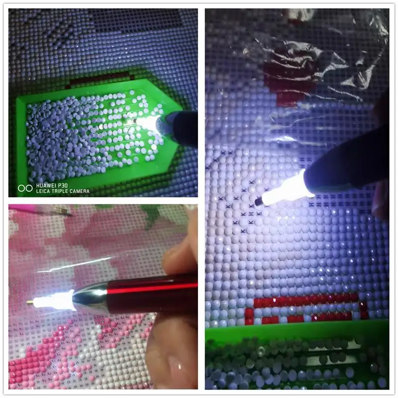 Square Round Diamond Painting Tool Lighting Point Drill Pen New Diamond Pens 5D Painting with Diamonds Accessories