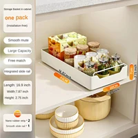 New Kitchen Storage Rack with Slide Rails Pull-out Kitchen Drawer Type Storage Tray Spice Box Storage Rack Cabinets Organizer 2