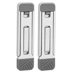 Compact Aluminum Alloy Folding Laptop Stand with Adjustable Heights (A - 2pcs Metal)