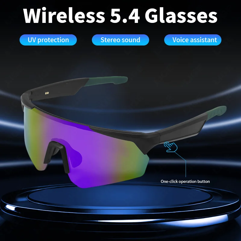 LIGE New Camera Smart Glasses Bluetooth Voice Assistant Music Glasses Smart Sports UV Protection Sunglasses Anti-Blue Eyeglasses