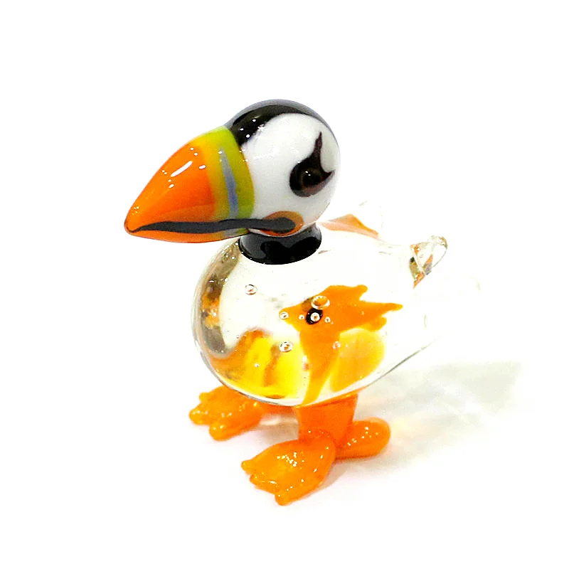 

Cute Murano Glass Cormorant Mini Figurine Home Desk Decor Bird Animal Gannet Statue Ornament Holiday Party New Year Gift for Kid