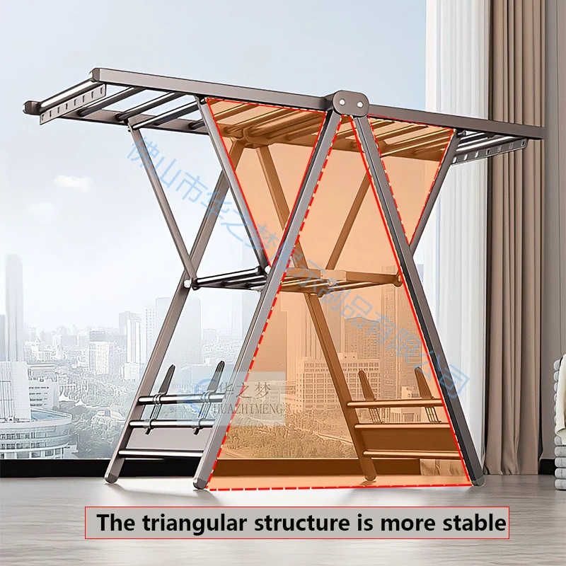 Aluminum Folding Butterfly Shape Clothes Drying Display Rack Outdoor Adjustable Cloth Stand Clothes Airer Dryer Rack 5