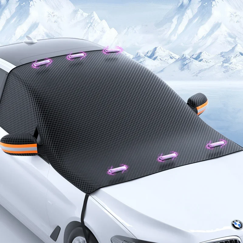 

Magnetic Car Front Windscreen Cover Automobile Sunshade Windshield Snow Sun Shade Waterproof Exterior Covers Accessories