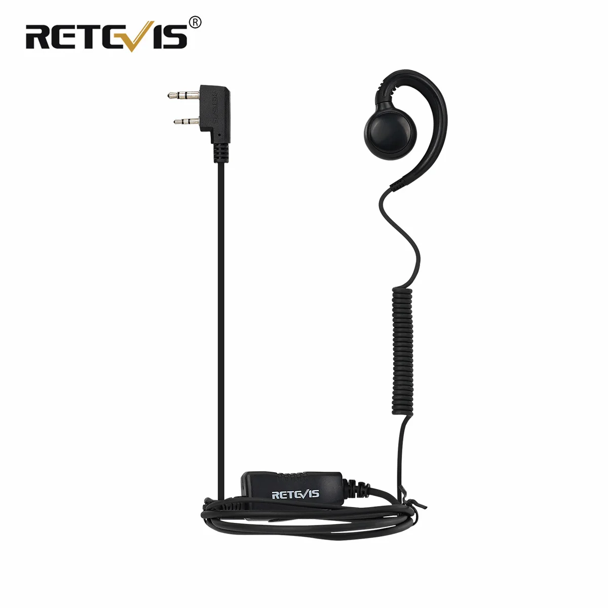 Retevis EEK021 Walkie-talkie Earpiece G Shape for Baofeng Walkie Talkie Headset UV5R UV82 for Kenwood for Motorola Two-way Radio