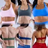 Yoga Impact Sports Bra With Logo Women Seamless Halter Bra Open Back  Top Bras Medium Support Gym Crop Top Padded Sportswear 5
