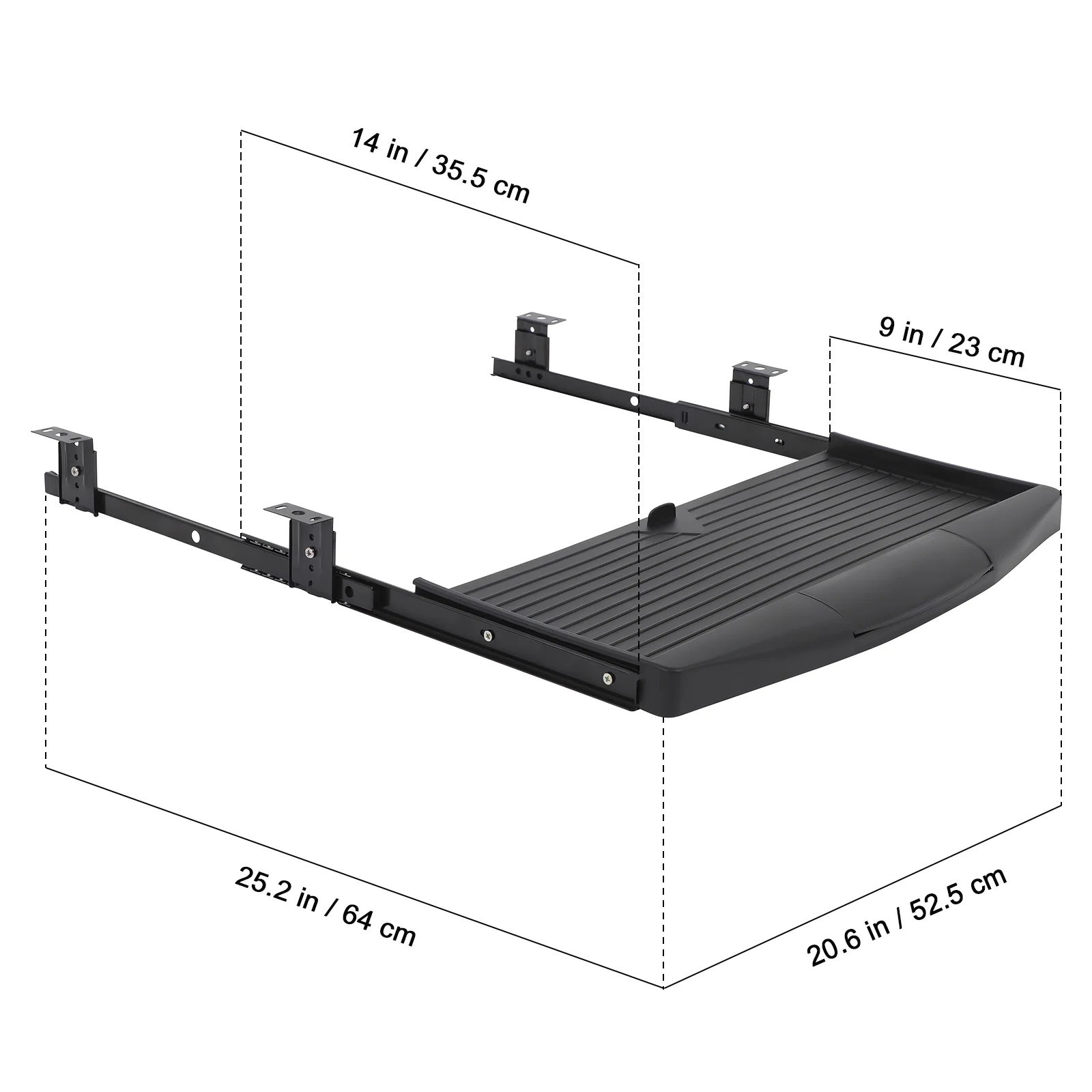Black Keyboard Tray Stand Computer Keyboard Holder Desk ganizer Drawer Style Tray Laptop Accessories Under Desk Storage Plate
