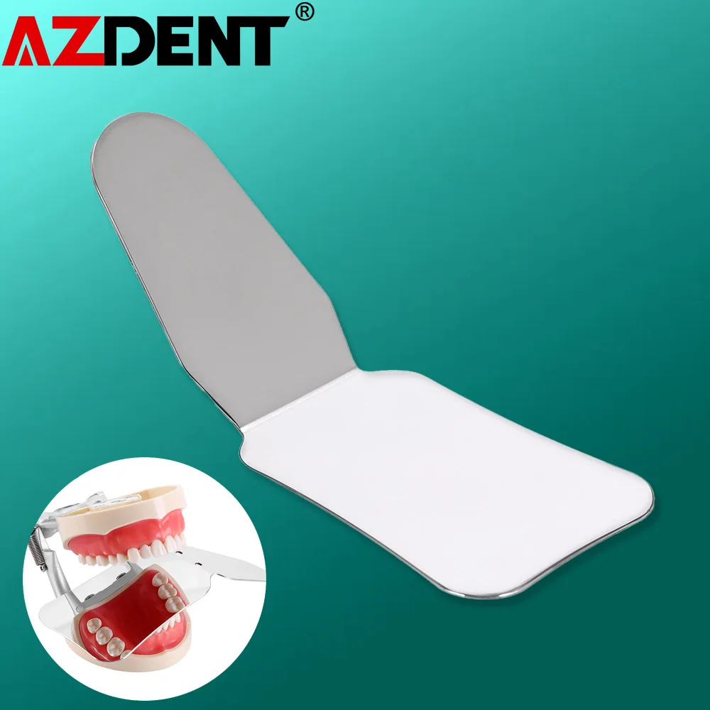 1Pc Azdent Dental Specchietti Fotografici In Acciaio Inossidabile Riflettore Ortodontico Intraorale Autoclavabile