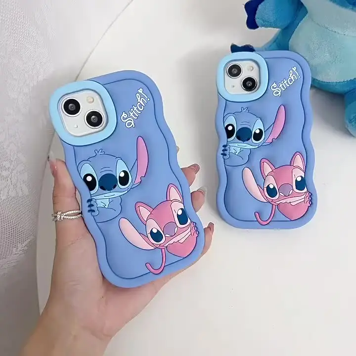 ディズニーiPhoneケース 新しいディズニーステッチ 3D 立体電話ケース iphone 14 13 12