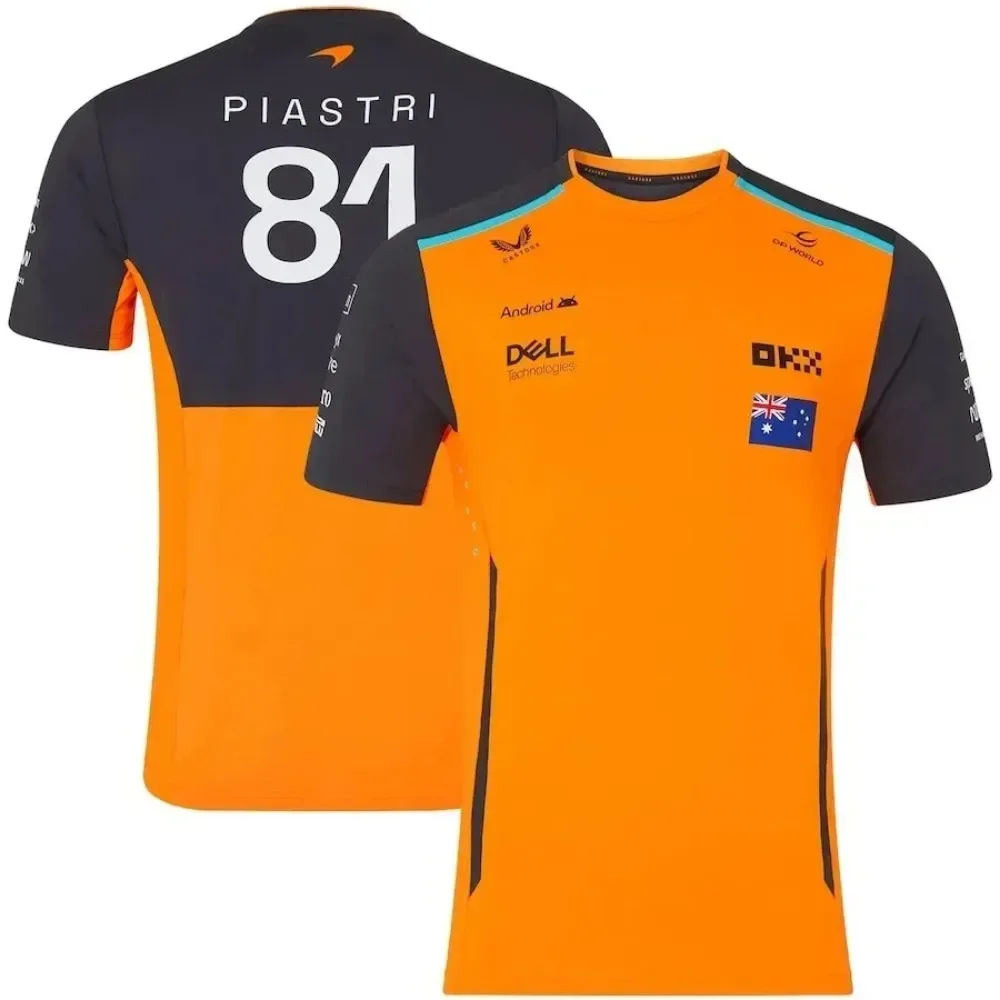 New F1 Race Car Lando Norris Team T-shirt McLaren Extreme Sports Racing Suit Breathable Sports Men Short Sleeved Women Tees Tops 5