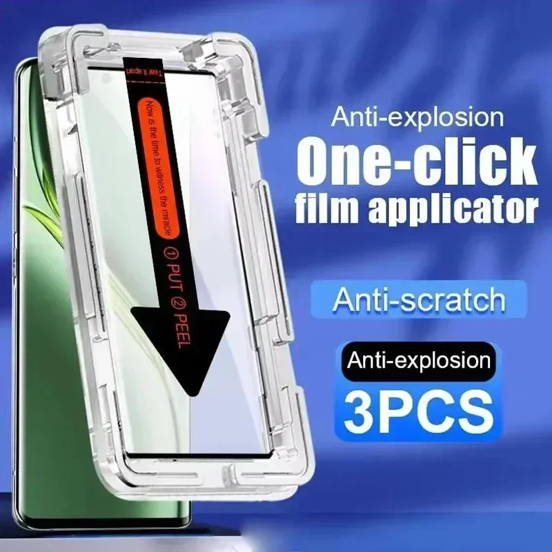 Premium Tempered Glass Screen Protector Film - 5-Pack with Easy Install & Auto-Dust Removal Kit