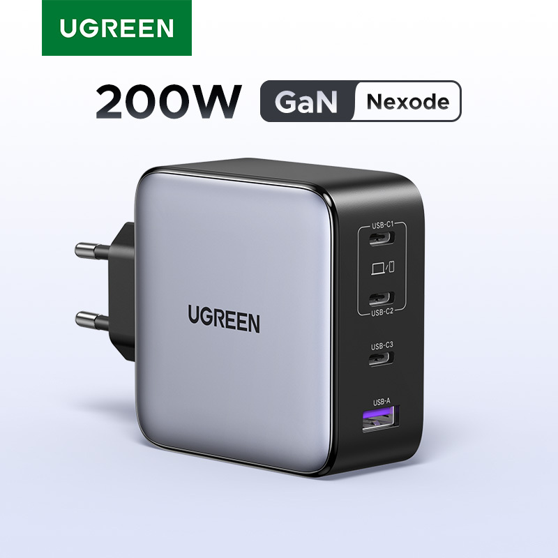 UGREEN 200W Travel GaN Charger PD 3.1 140W QC4.0 3.0 Quick Charge For Macbook Pro Laptops iPhone 16 15 Samsung S25 Xiaomi Tablet