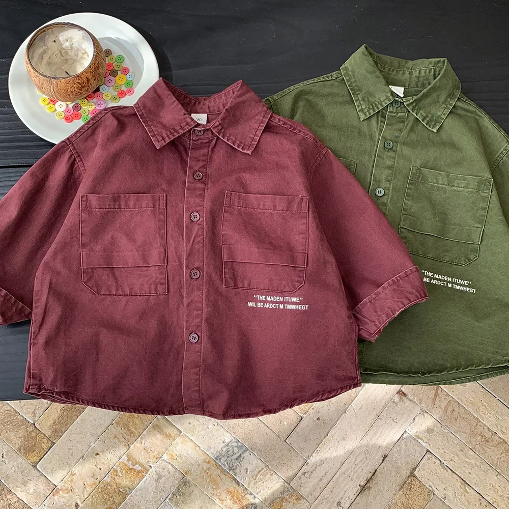 Stylish Autumn Long Sleeve Children's Shirt Trendy Korean Style Boys' Clothing Small C Student New Hot Sale Of The Season Fashio