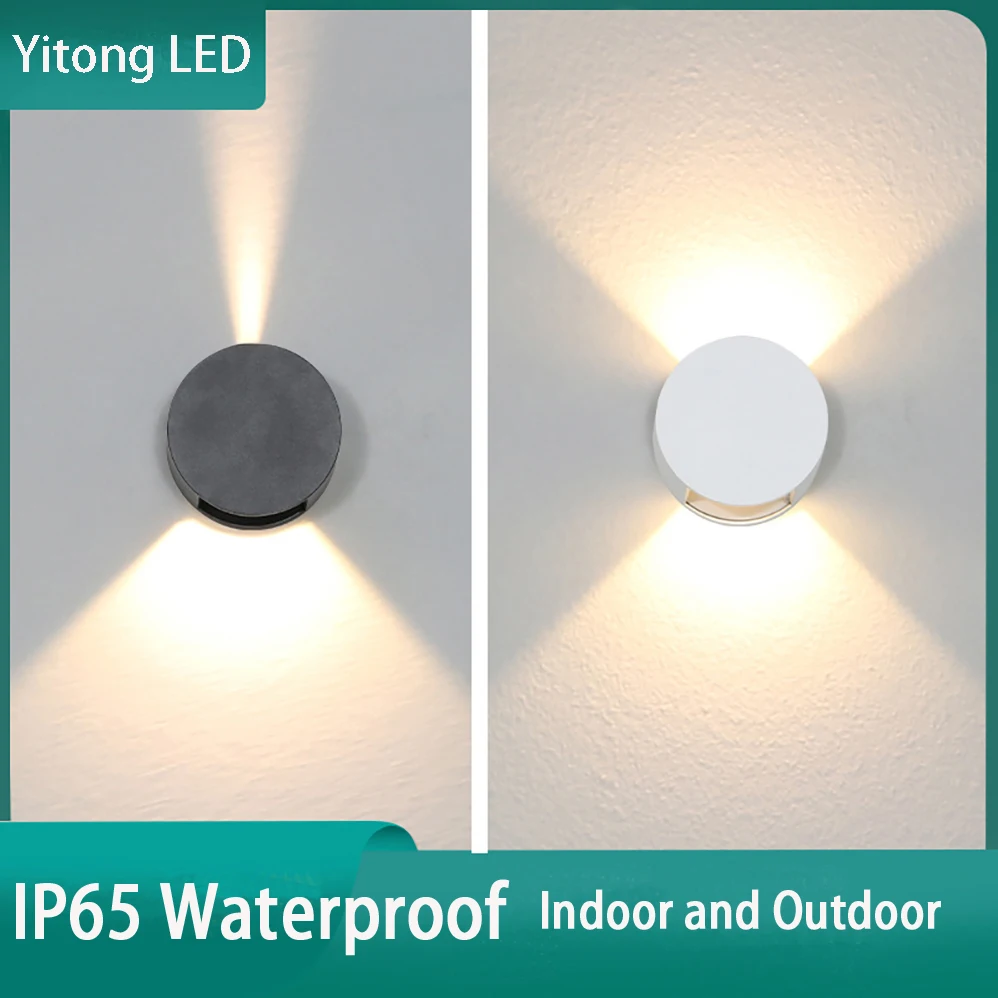 AC85-265V 6W LED Wall Lamp Indoor&Outdoor IP65 Waterproof Modern Minimalist Style Lamp Aluminum Porch Garden Lights