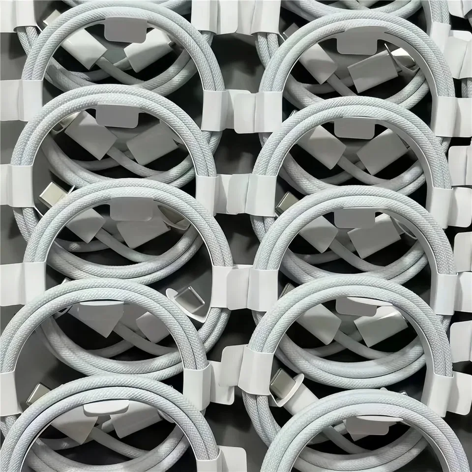 10pcs Original Braided  60W USB C To USB C Data cable For iPhone 15 Pro Max Plus Type C Fast Charging Woven Cable With box