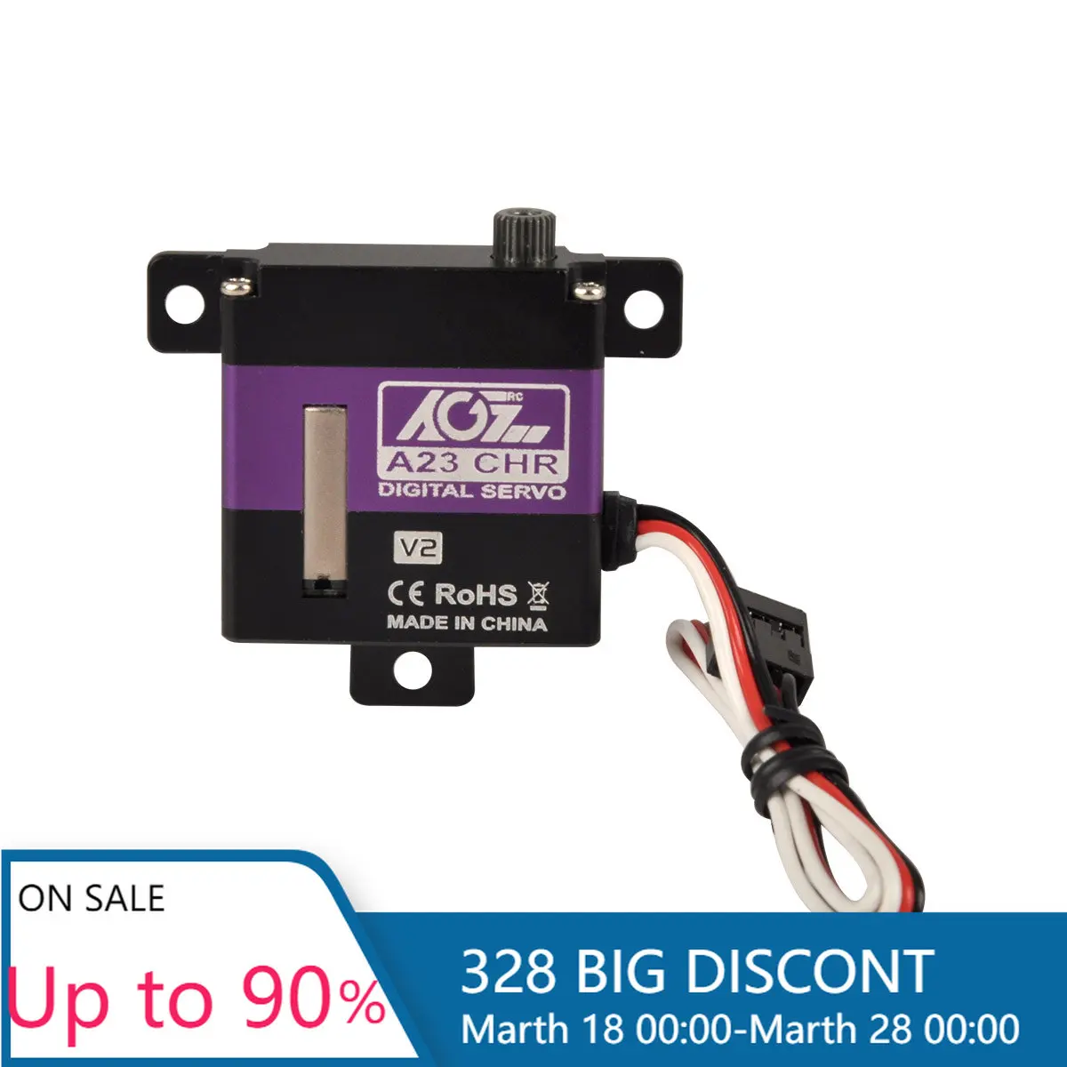 Agf A23chr 23g Full Cnc Alu Case Digital Coreless Wing Servo For Rc