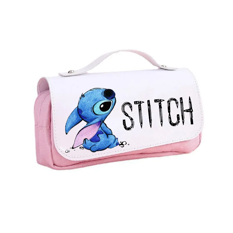 Anime Disney Stitch Large Capacity Portable Pencil Case Cartoon Waterproof  Students Stationery Pencil Pouch School Supplies