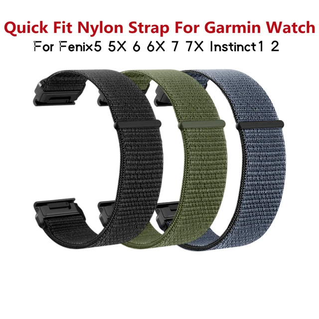 Bracelet en nylon à boucle à crochet pour Garmin Endflats,bracelet