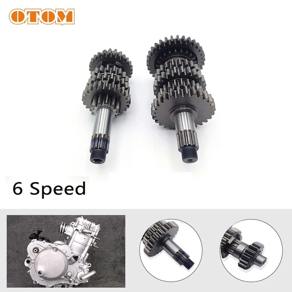 

OTOM подходит для внедорожного мотоцикла KAYO ESB для ZONGSHEN NC250 Коробка передач двигателя Главный Счетчик вал в сборе шестискоростной грязевой питбайк