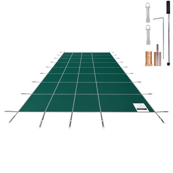 Couverture de sécurité pour piscine VEVOR adaptée aux piscines enterrées rectangulaires 1