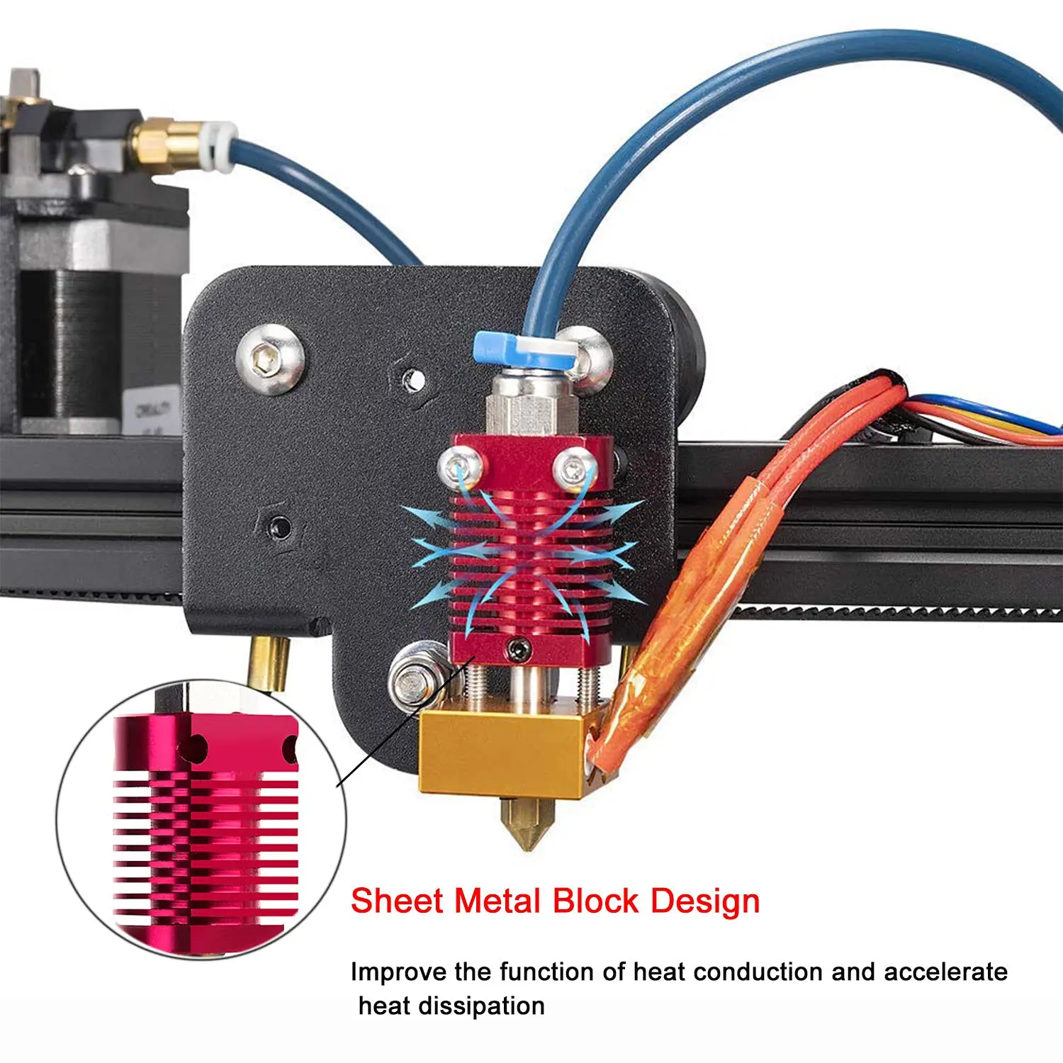 thumbnail image 2 of Ender 3 Hotend Assembly - 24V 40W Full Extruder Kit With Silicone Cover 2 of 11