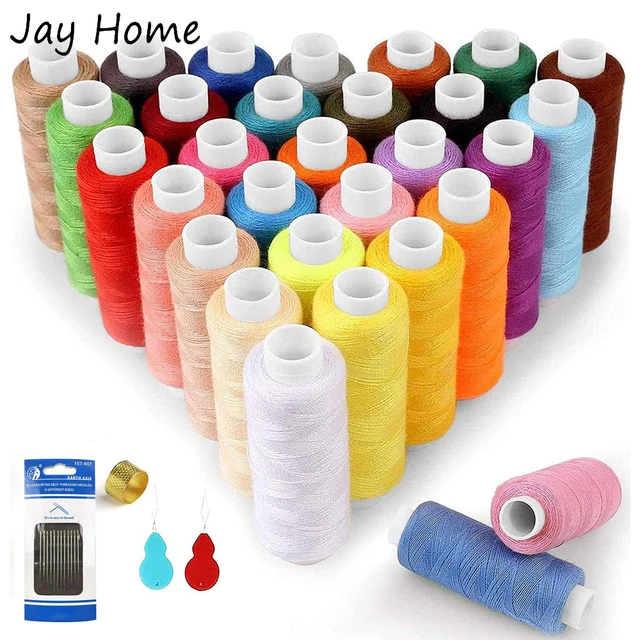 39 Colors Spools Polyester Sewing Thread Kit Hand Embroidery Polyester  Thread Box with Needles and Needle Threader Sewing Craft - AliExpress