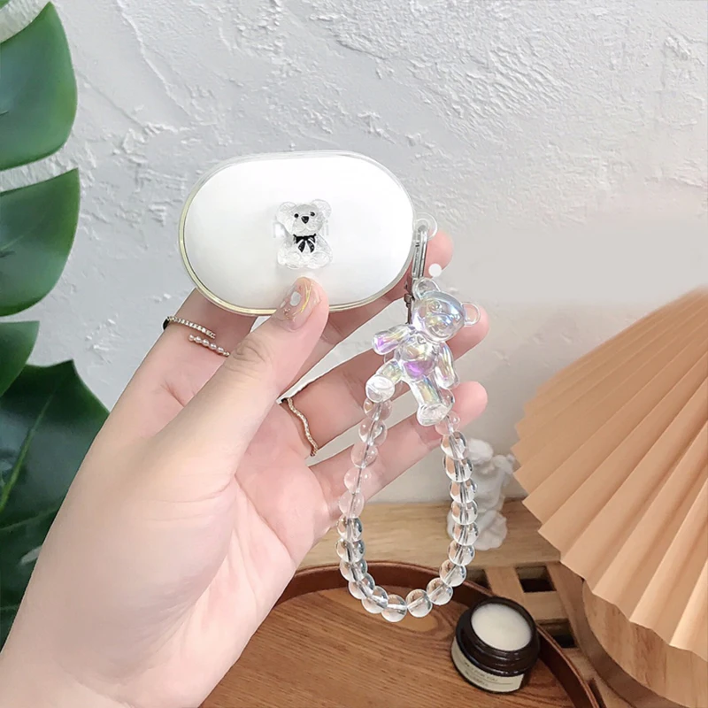 Per Xiaomi Mi Redmi Airdots Custodia Simpatico Orso Custodia Protettiva In Silicone Trasparente Per Auricolari Redmi Airdots 3 Con Ciondolo Custodia P