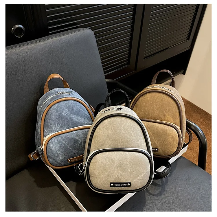 shoulder bag in autumn and winter  the new contrast color is cute and compact,and small backpack College has a large capacity