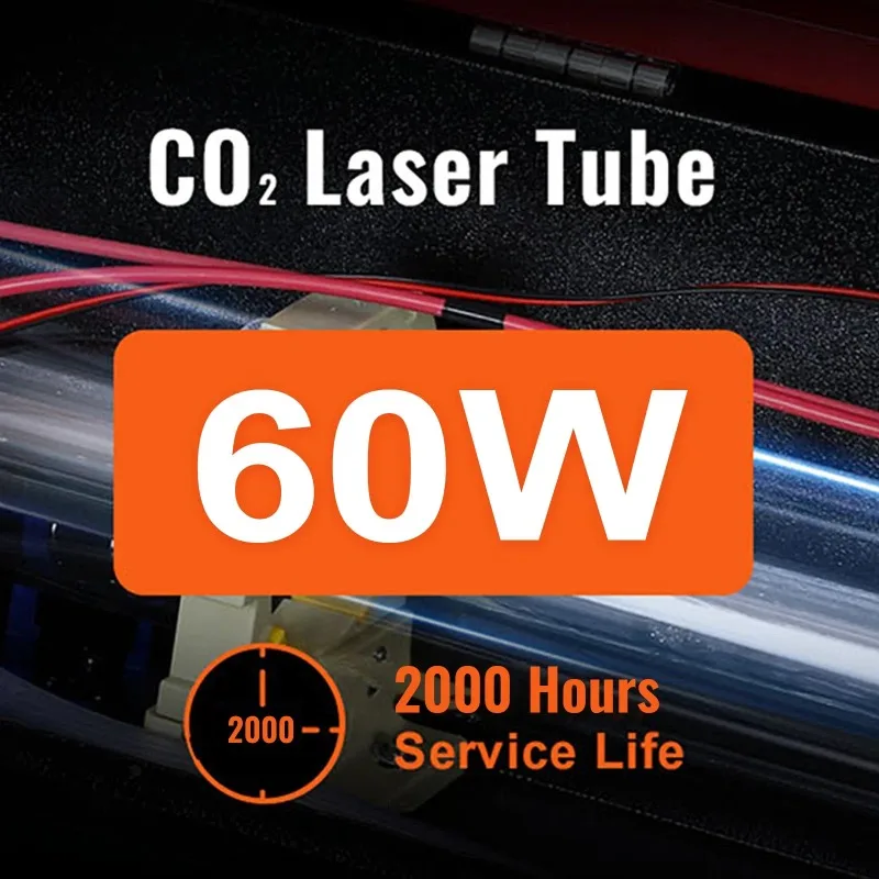 Vevor 50W/60W Macchina Per Incisione Laser Co2 4060 Ruida/M2 Controller Workbed Tessuto Legno Incisione Digitale Carve Print Machine 220V