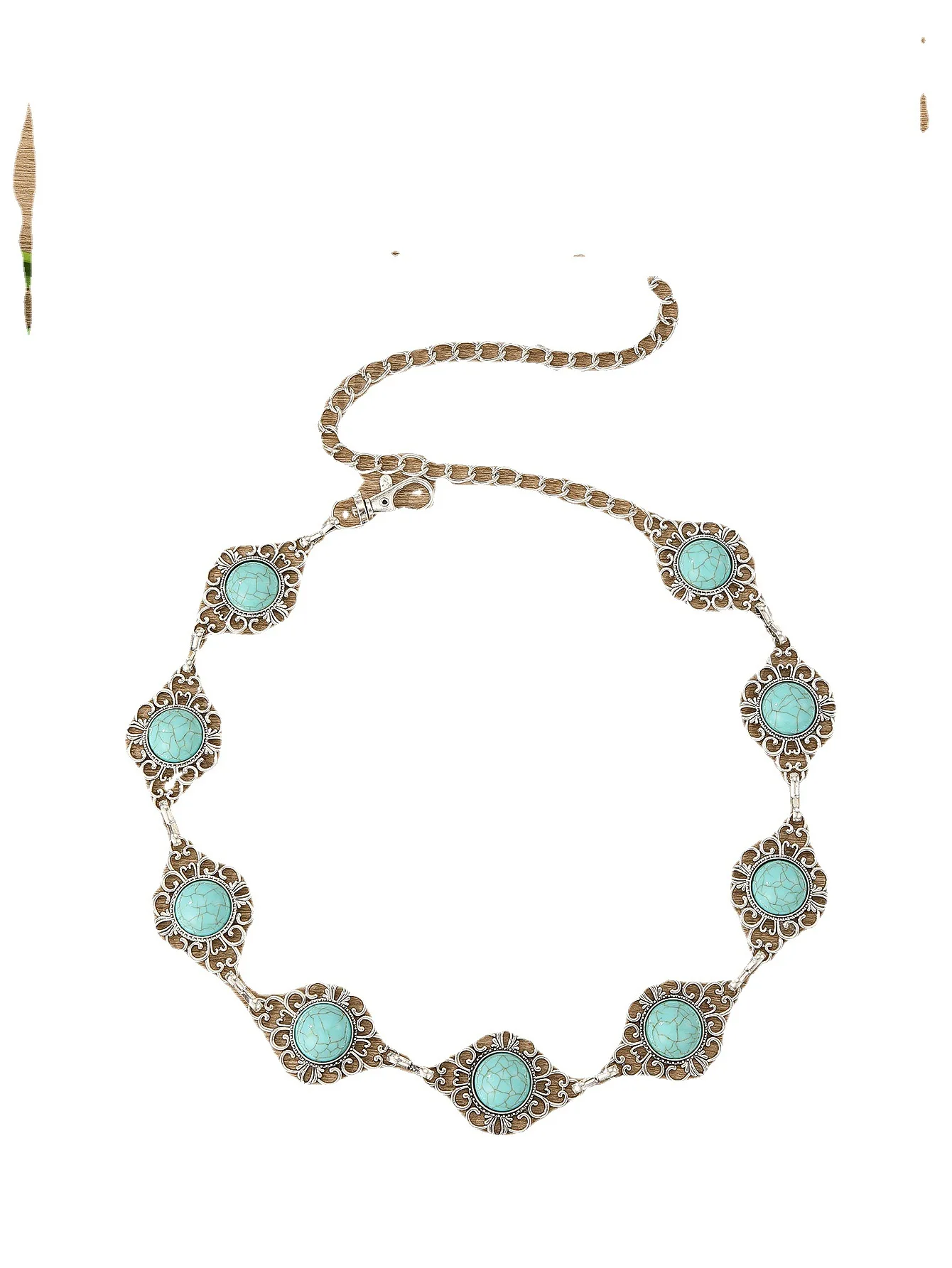 Alaoo Ceinture En Métal Occidental,Ajouré Sculpté Chaîne Ceintures