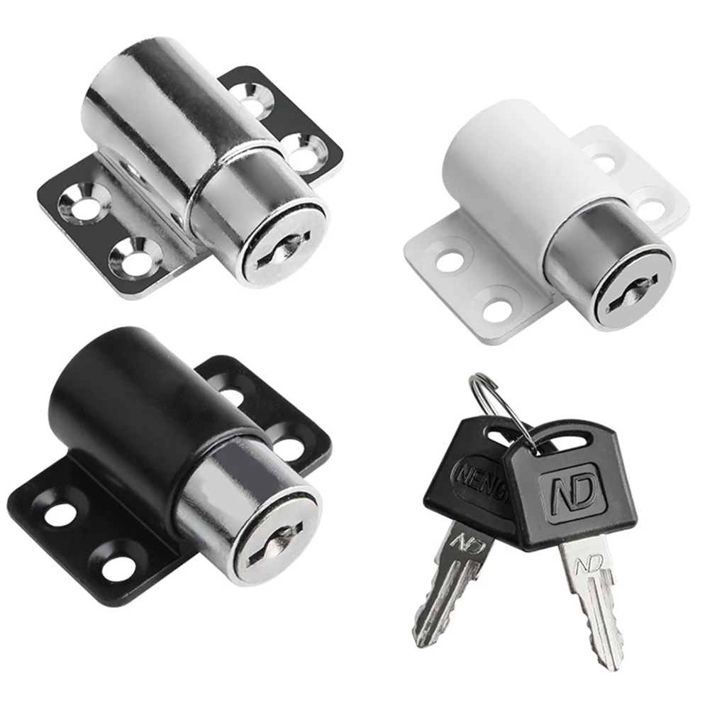 

Durable Easy To Install Patio Sliding Door Lock Security White/Silver/Black With Key Aluminum Alloy Anti-Theft Door Locks
