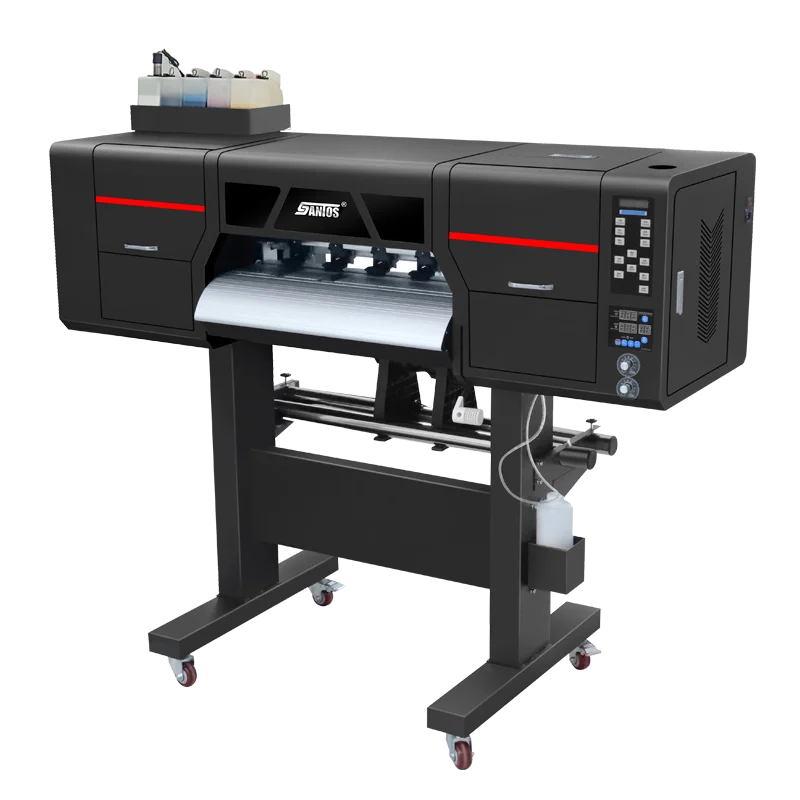Santos A1 DTF Printer C/M/Y/K/W Color Wide Format DTF Film Printer A1 60 CM DTF Impresora With Powder Shaking Machine