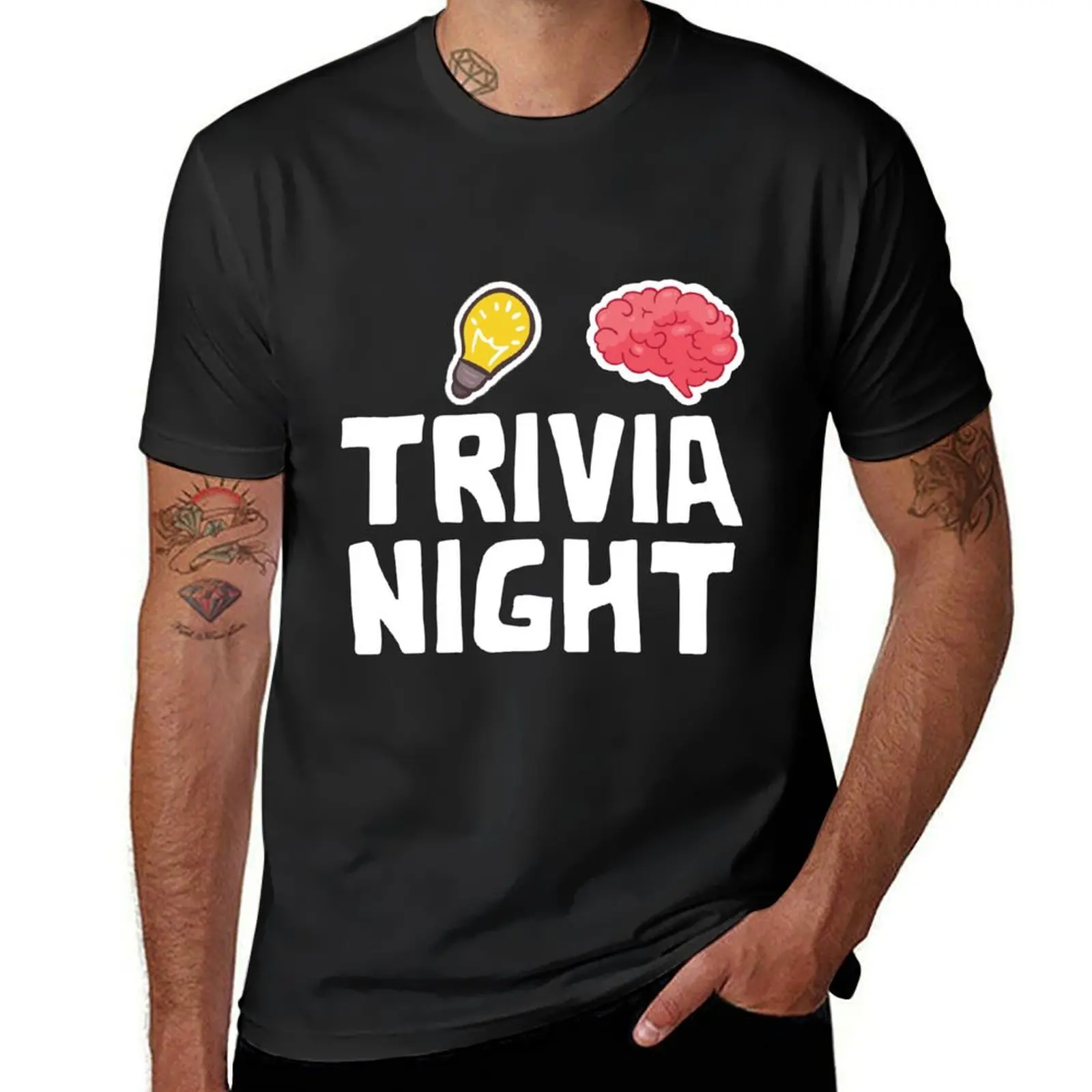trivia night T-Shirt customizeds animal prinfor boys customs boys animal print Men's cotton t-shirt