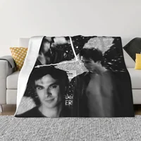 Ian Somerhalder Aesthetic Throw Blanket Plaid on the sofa Warm Blanket Stuffed Blankets Luxury Throw Blanket 1