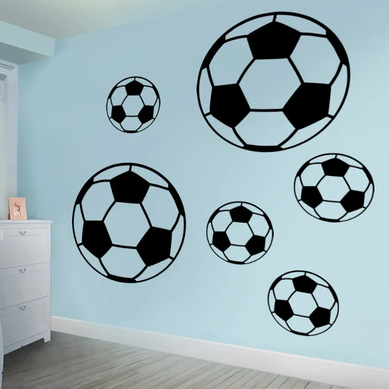 Football Soccer Wall Stickers Self-Adhesive Vinyl Wall Decals for Kids Sport Bedroom Refrigerator Sticker Home Decoration - 3