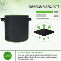 Vegetable/Flower/Plant Grow Bags 2/3/5/7/10 Gallon Thickened Non-Woven Grow Bags Aeration Fabric Pots with Handles Flower Pot 5