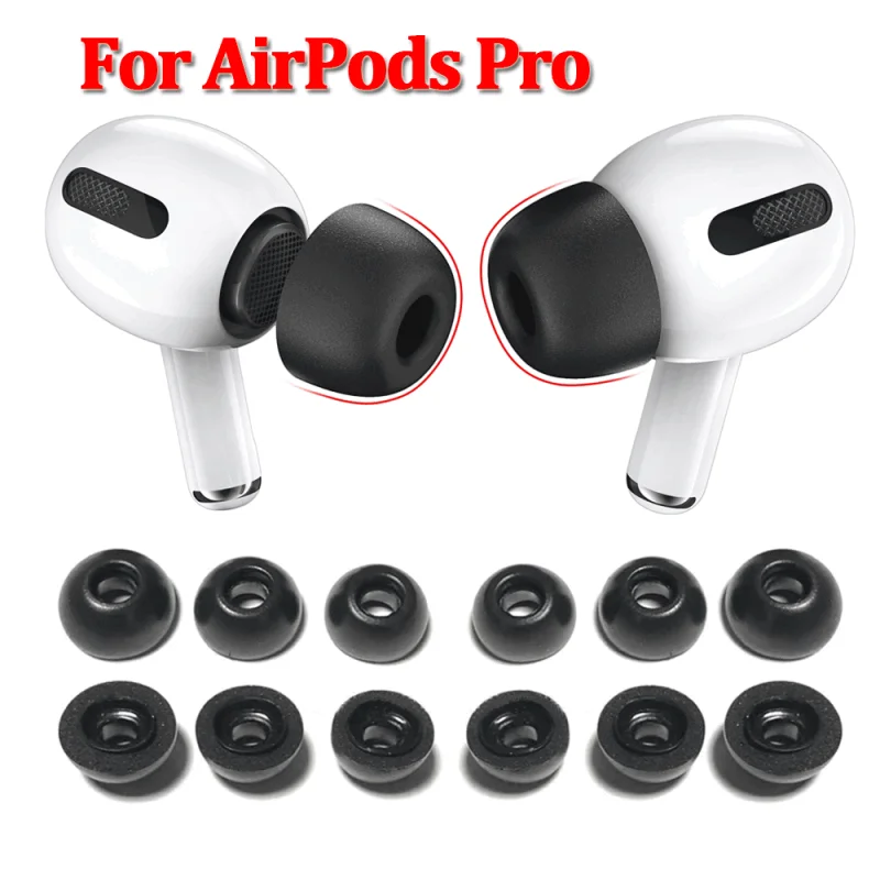 

3-1Pair For AirPods Pro Ear Tips Soft Memory Foam Tips Earplug Anti-noise Earphone Replacement Pads S/M/L for Apple AirPods Pro