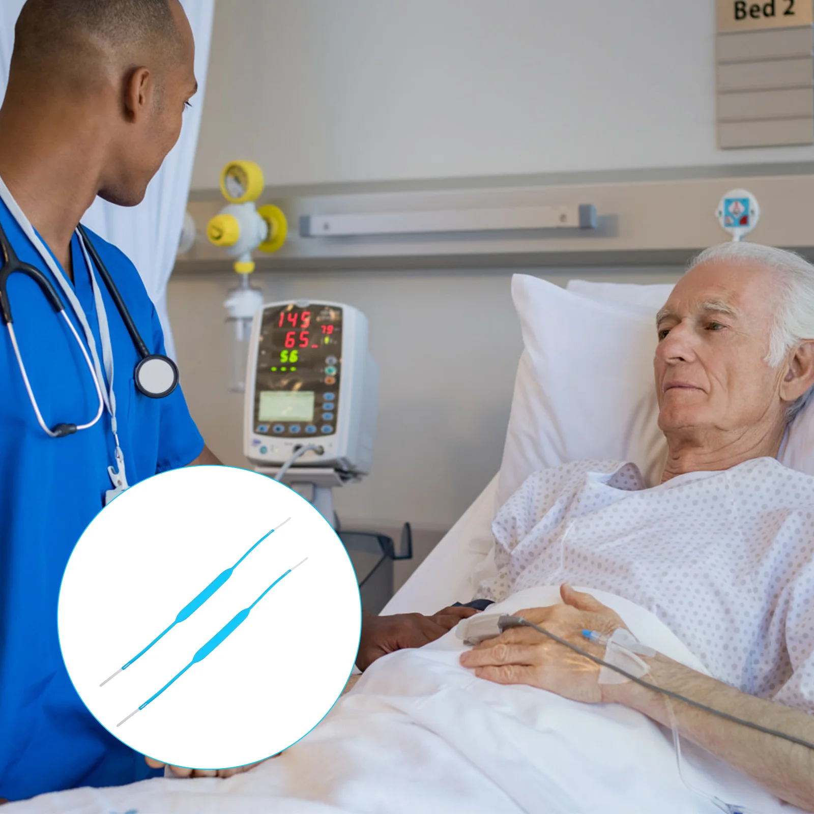 

2 Pcs Gas Cutting Fixing Band Neck Protective Straps Hospital Stickers Pipe Support Tracheal Catheter Bands Sponge for Patients