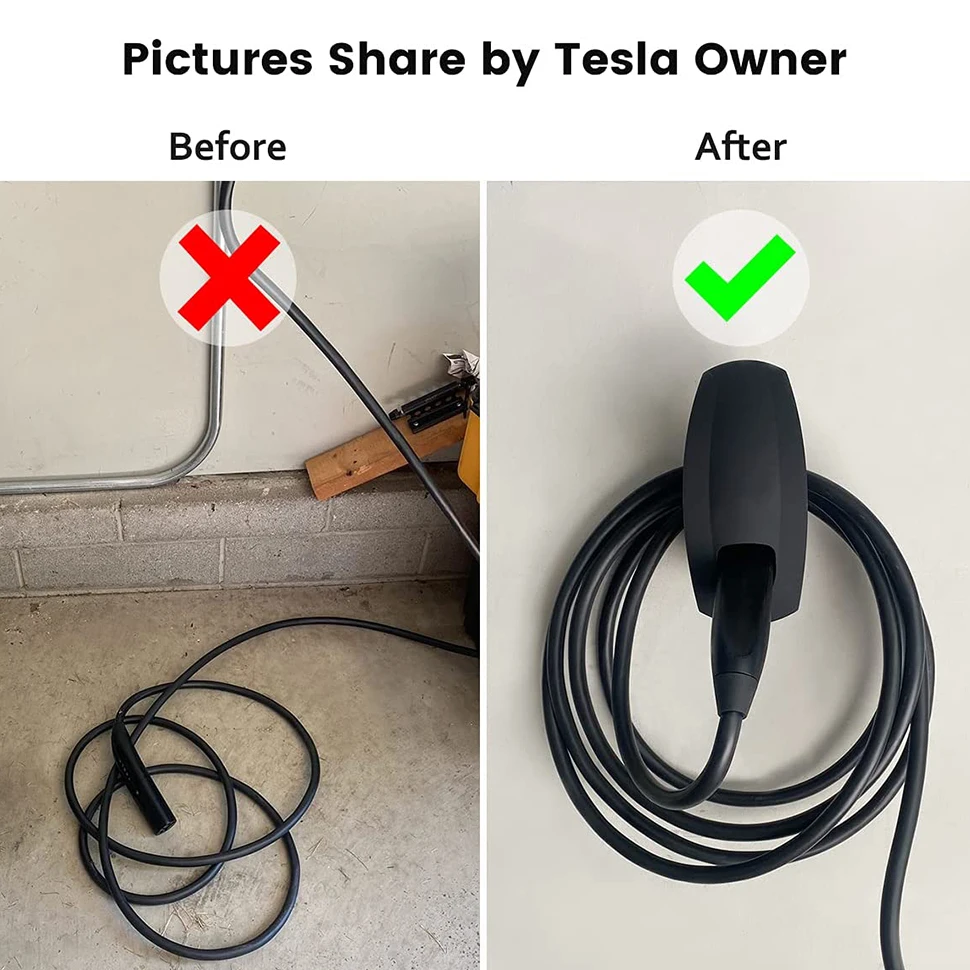 First 180 Degree Rotation Charging Base Holder For Tesla Model 3/Y/S/X New Condition Ev Cable Organizer Car Charger Holder - View #10