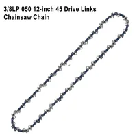 12" Guide Bar & 45 Link Chain Set 3/8"LP Pitch 0.050" Groove Width Rounded Teeth Alloy Chainsaw Components 12 Inch Electric Saw 2