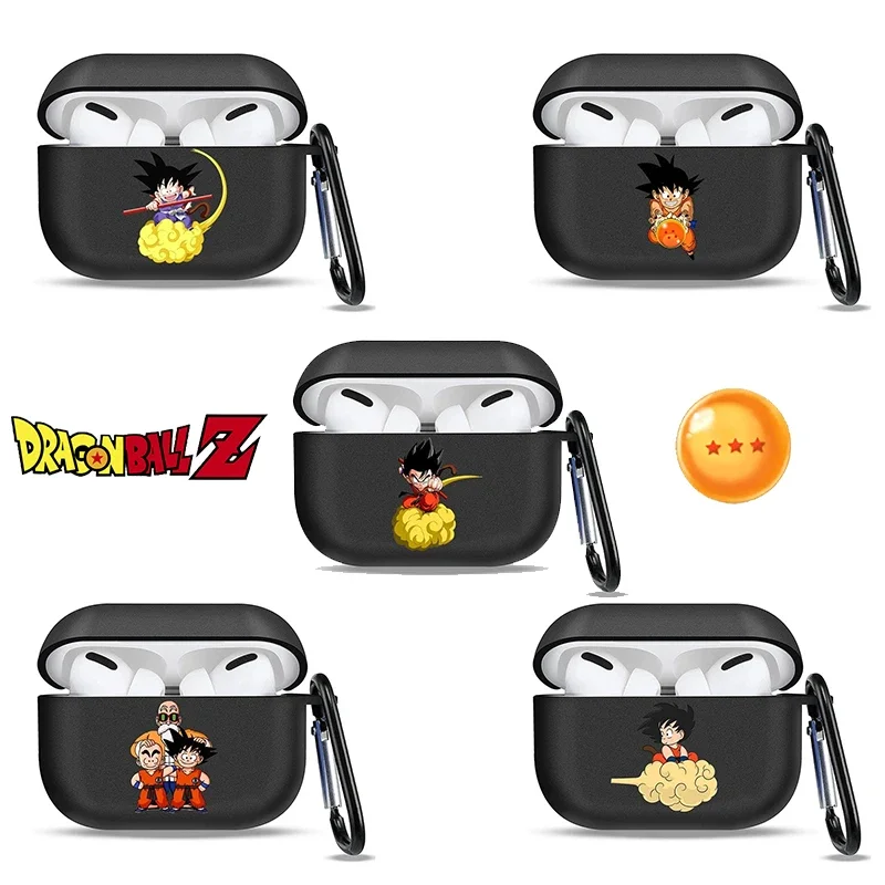 Dragon Ball Son Goku Silicone Protective Case for AirPods 1 2 3 Pro Cute Anime Color Painting Wireless Bluetooth Earphone Cover airpods case