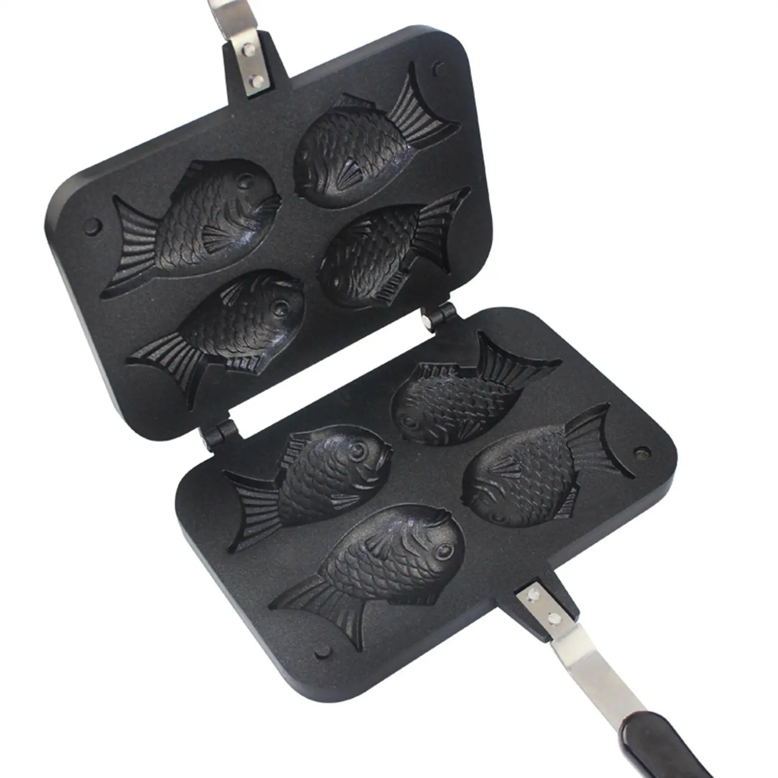 Practical Taiyaki Bakeware Cooking Baking Tools Smooth Baking Maker Convenient Breakfast Frying Pan for Camping Outdoor Party