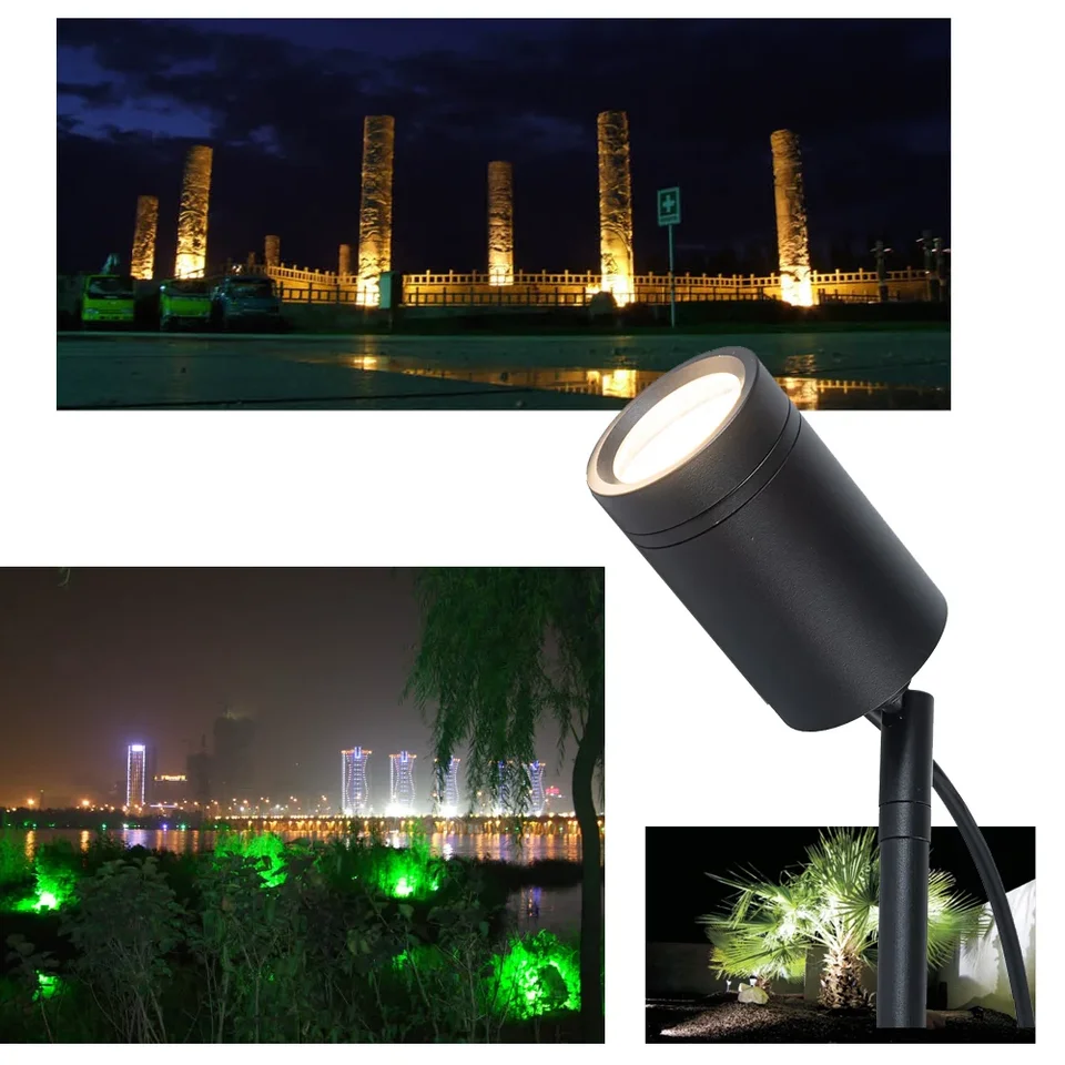 Spot Solari Impermeabili 2 Faretti Solari LED Per Esterno - Luci Da Giardino, Bianco E Verde, Impermeabili IP65 Luci Da Esterno IP65