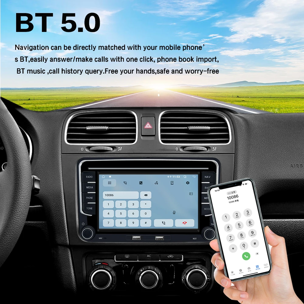 LELV 카플레이, 안드로이드 13, 폭스바겐 파사트 B5 MK4 MK5 골프 4 폴로 보라 제타 T5 내비게이션 자동차 플레이어, GPS 와이파이 블루투스 라디오, RDS BT