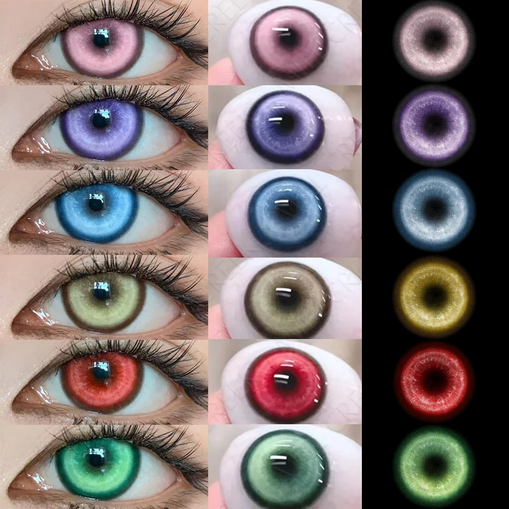 Colorful Cosplay Koi Contact Lenses for Halloween - 1 Pair, Multiple Shades