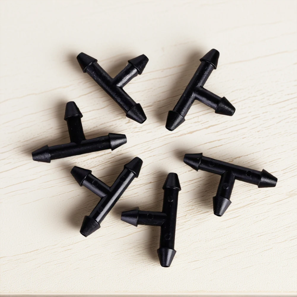 50pcs 3/5 Irrigation Barbed Connectors Plastic Drip Irrigation Joint Universal Multi-function Lightweight for Watering Systems