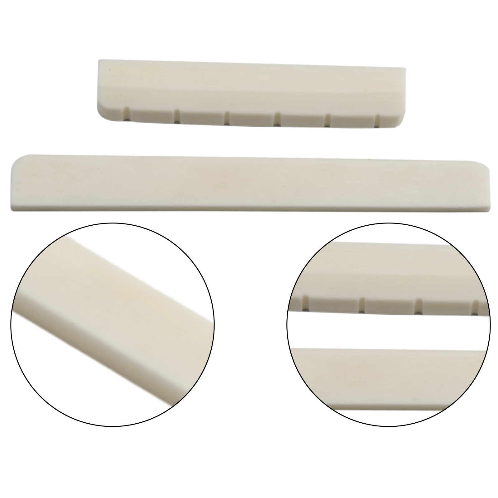 6 Saiten Knochen Klassische Gitarre Brücke Sattel Mit Mutter 52mm Weiß Knochen Brücke Echt Knochen Gitarre Sattel Sattel 80mm gitarre Zubehör – Detail 6