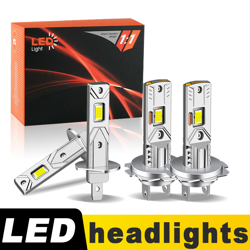 2PCS CANbus H1 H7 LED Headlight Bulb with Fan 12V High Low Beam For Ford Fiesta 6 2008-2023 2010 2012 2014 2016 2018 2020 2022