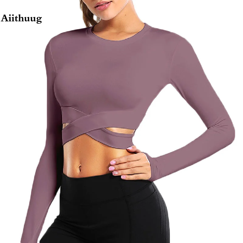 High Quality Stretchable Nylon Dry Fit Women Jogging Tops Gym Yoga Shirt -  China Sports Tops and Women Gym Shirts price