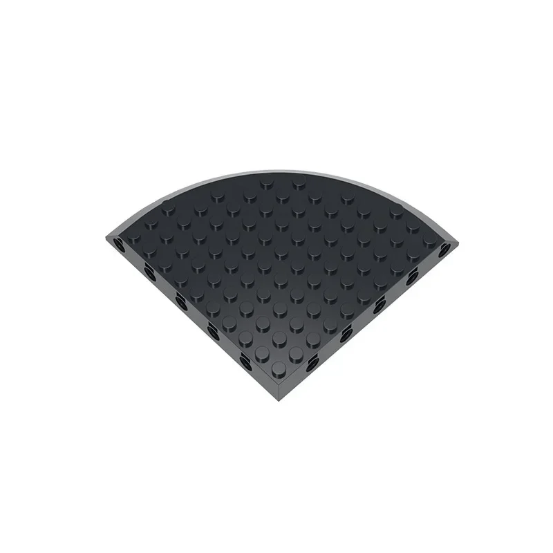 MOC 1PCS 부품 브릭 65803W 10x10 둥근 하단 플레이트 구멍이 있는 빌딩 블록 반원형 필렛 하우스 보드 DIY 장난감 어린이 선물